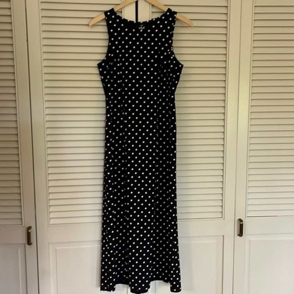 Vintage My Michelle 80’s Black Midi Tie Back Dress Size 7/8‎ Junior